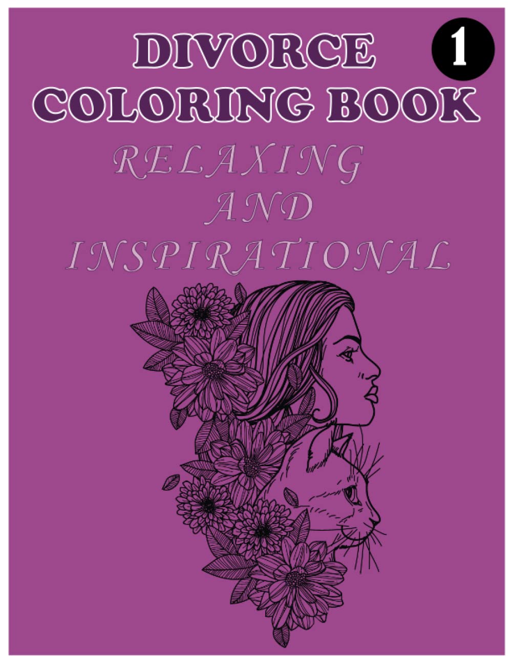 Livre de coloriage divorce pour adulte de 154 pages format XXL avec mandalas et dessins d'animaux
