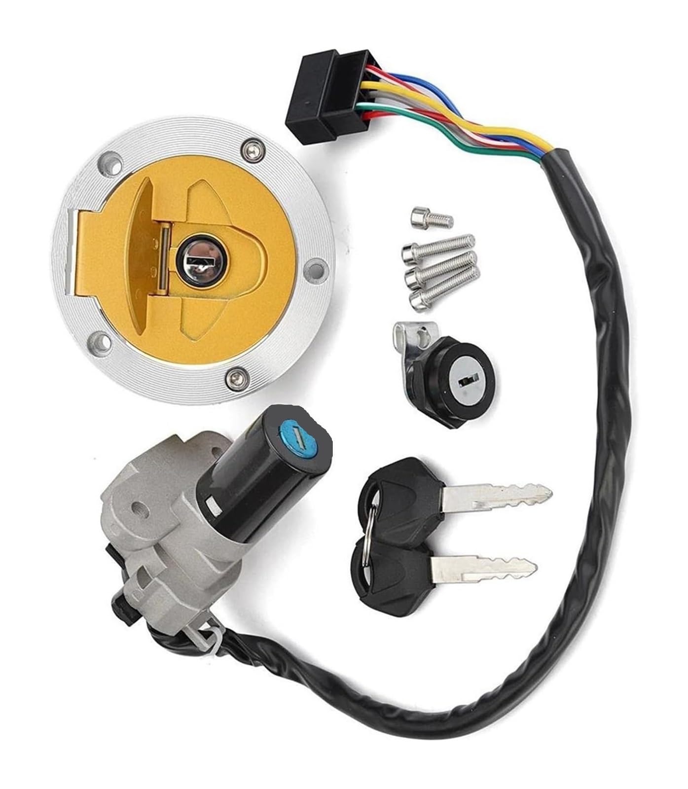 Cerradura De Encendido para Ducati para 900SS 1999 para 996S 2001 para 999S 2003-2006 Interruptor Arranque Encendido Motocicleta Llaves Bloqueo Combustible Gasolina