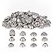 HanYan Bead Caps Metal Spacers Silver 80 Grams 6-8 mm 200+ Pcs Mixed Bead Caps for Jewelry Making