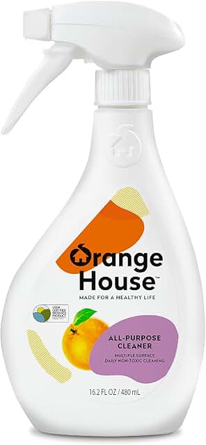 Orange House All Purpose Cleaner, Multi-Surface Foam Spray, Made by Natural Orange Oil, Plant based for countertop, sink a...