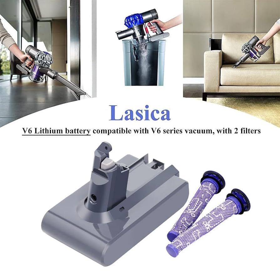 Amazon.com: Lasica V6 Replacement Battery w/2 Filters