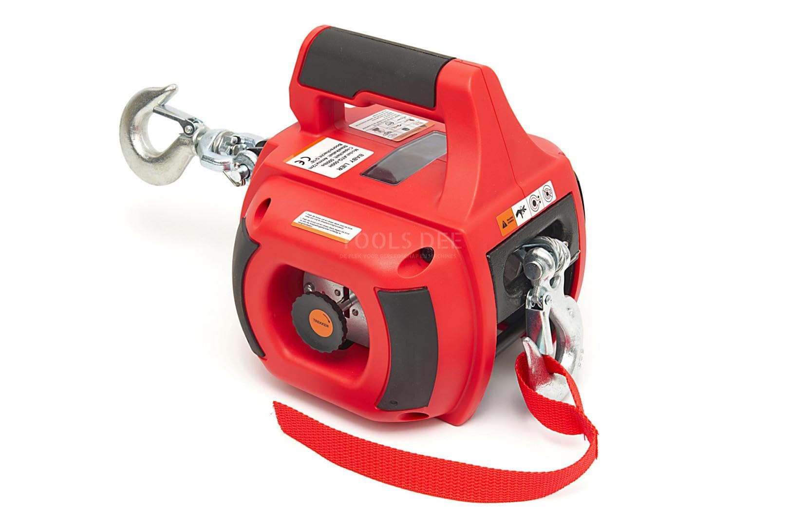 Trapano portatile HBM con argano, paranco e paranco trainato alimentato da 225 kg rosso