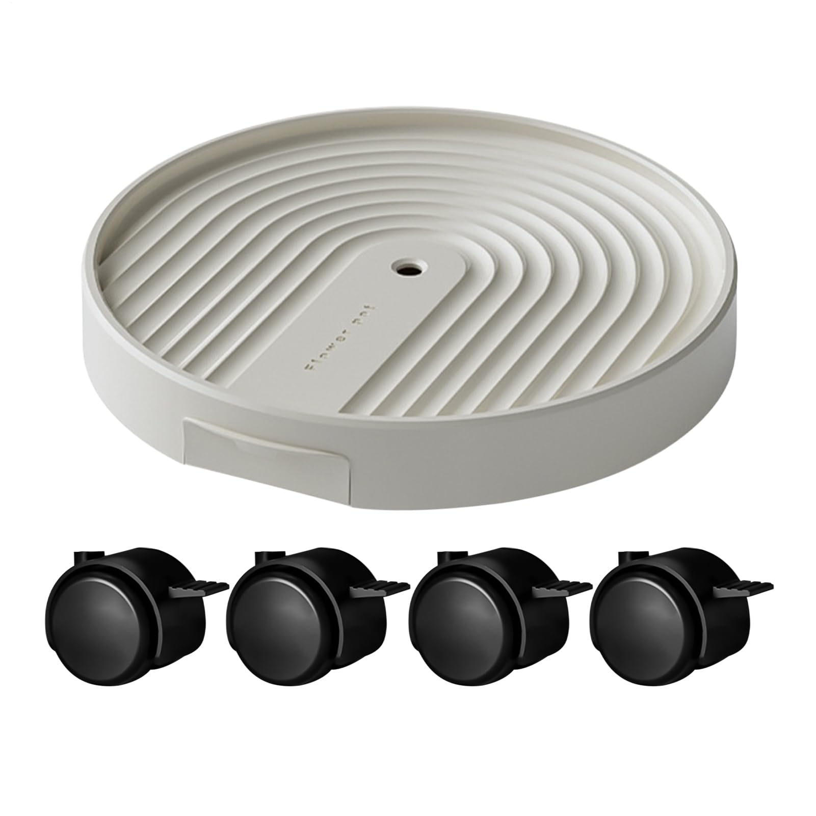 Support de pot rond avec roulettes de 26 cm pour déplacer vos plantes
