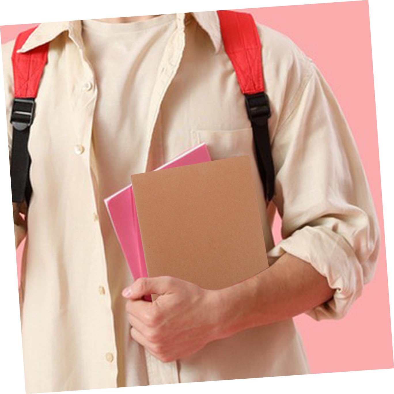 Leeres Notizbuch 5 Stück-pack A4 mit Kraftpapier Einband Schulanfang Deko