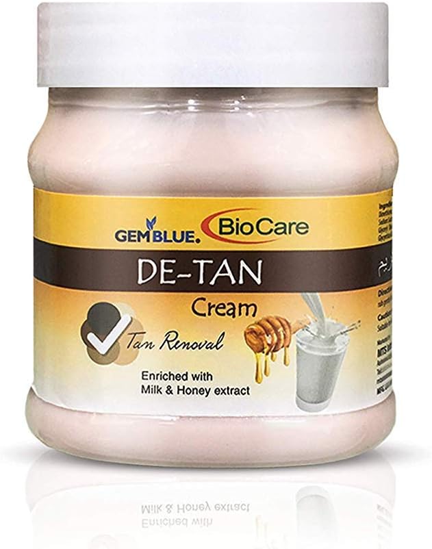 GemBlue BioCare Face & Body Massage Cream – 500ml – Enriched with Natural Extracts – For Glowing & Smooth Skin (500ml, De-Tan)
