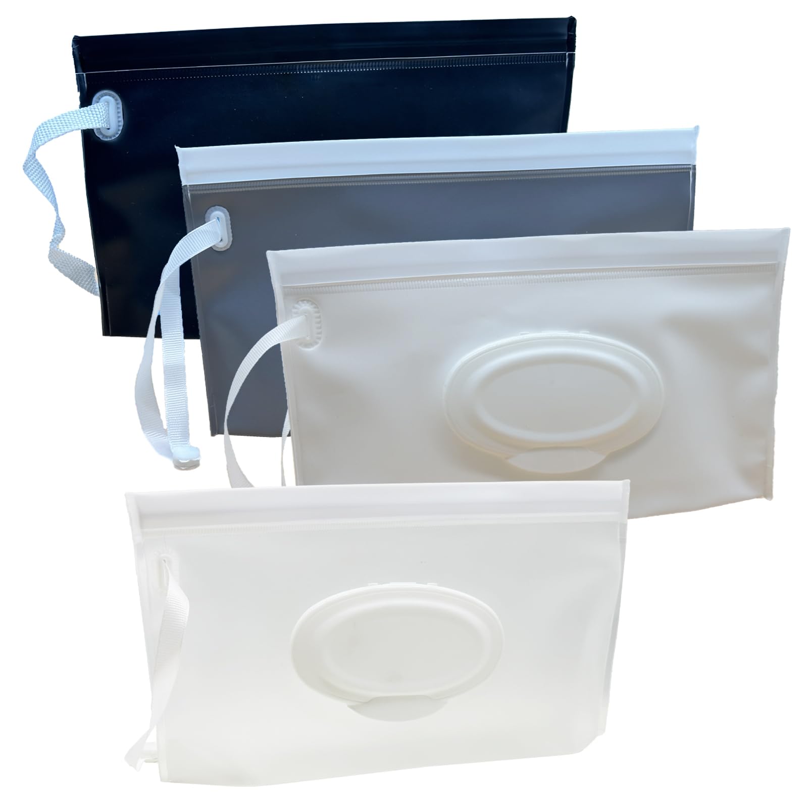 Bolsas de toallitas húmedas para bebé, 4 dispensadores de toallitas húmedas para bebés, bolsas de viaje para toallitas húmedas, reutilizables, recargables, portátiles, bolsas de transporte para bebés