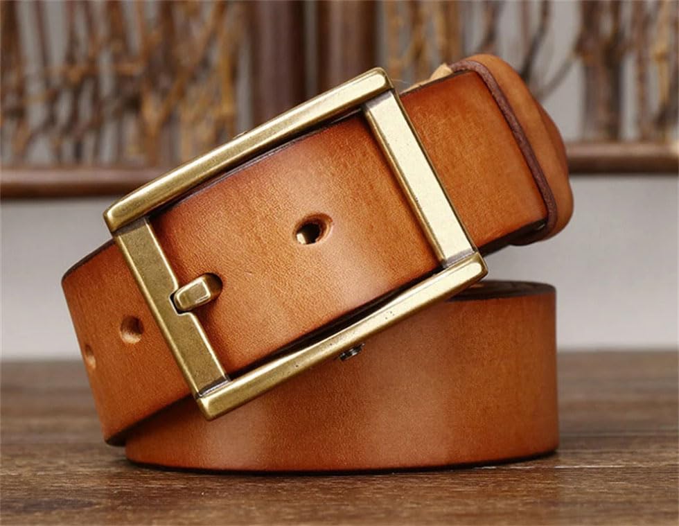 Pohullan Men 38mm Wide Personalized Solid Leather Belt Leather Belt For Jeans Leather Belt For Everyday3