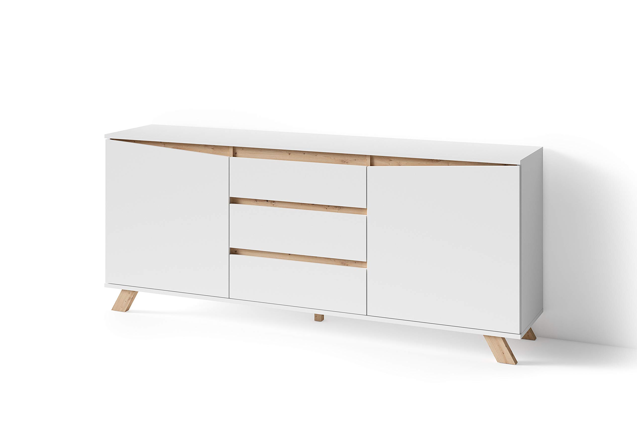 byLIVING Sideboard Valentin, Schrank mit 2 Türen und 3 Schubkästen