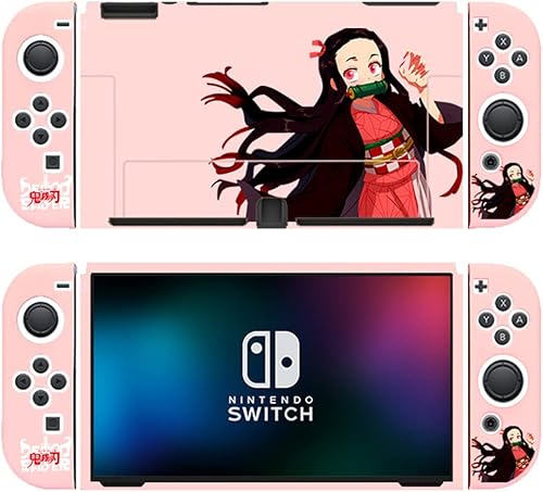 RELMUD Funda protectora para Nintendo Switch OLED - Demon Slayer Kamado Nezuko - Funda delgada suave antiarañazos con absorción de golpes para