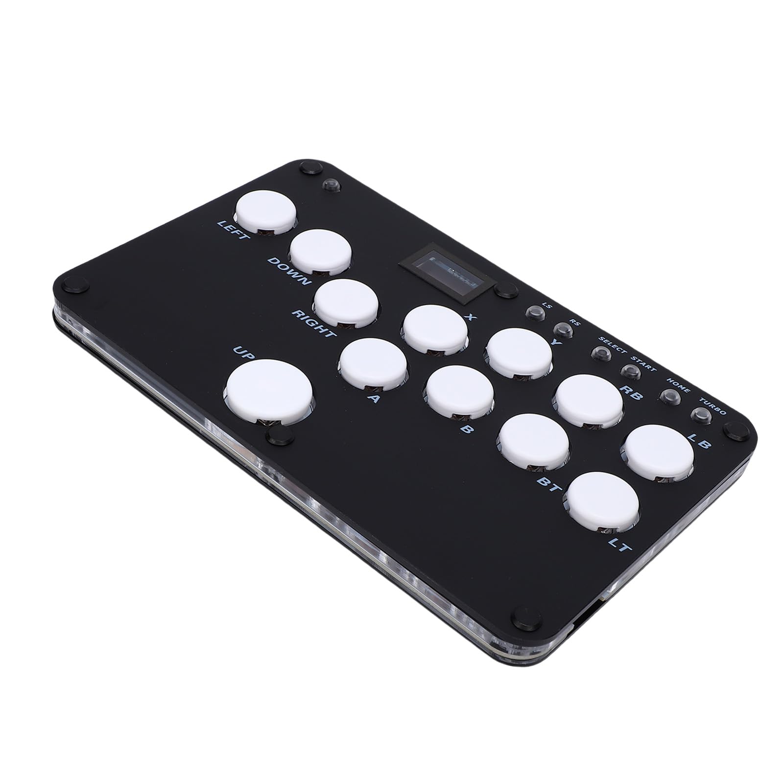 Fabater Kontroler światła RGB Fight Stick z możliwością Wymiany Podczas Pracy, Krótki Czas Oczekiwania dla Konsoli do Gier, Czarny
