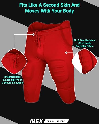Miniatura 2 de Pantalones de fútbol integrados para adultos, pantalones de práctica de fútbol para hombre con almohadillas integradas