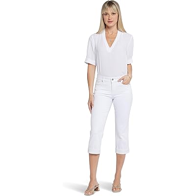 Джинсы NYDJ Petite Marilyn Crop Cuff Jeans in Optic White