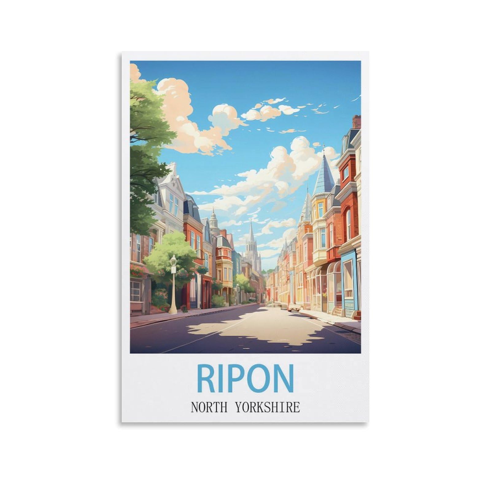 Vintage Metal Tin Signs Ripon North Yorkshires Metal Wall Art Bar Sign for Kitchen Pubs Coffee Metal Wall Decoration 30x40cm