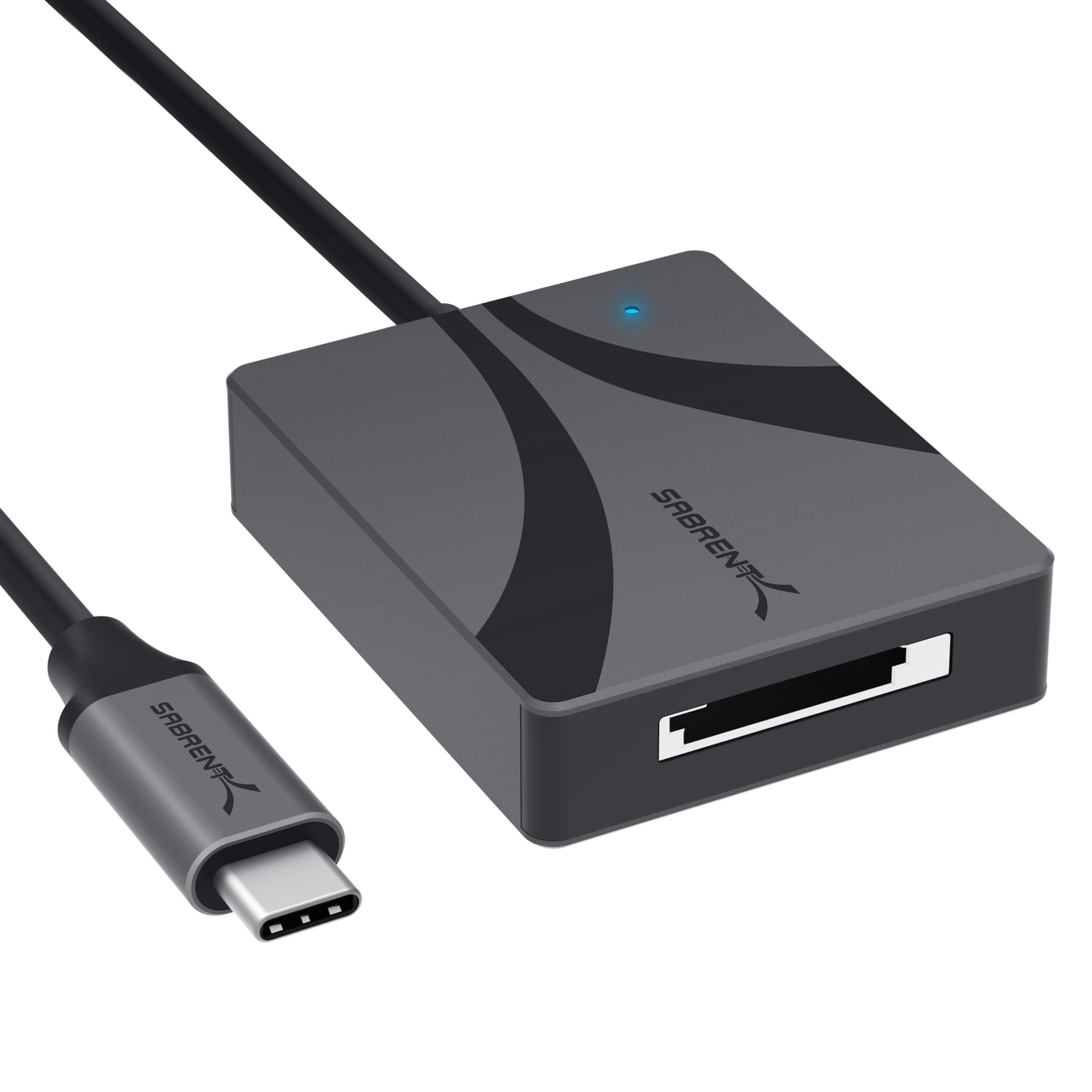 SABRENT Lettore di schede CFexpress tipo A, lettore USB tipo C 3.2x2, trasferimento dati superveloce da 800 MBps, lettori di schede esterni, adattatore per schede CFexpress per fotografi (CR-CFXA)