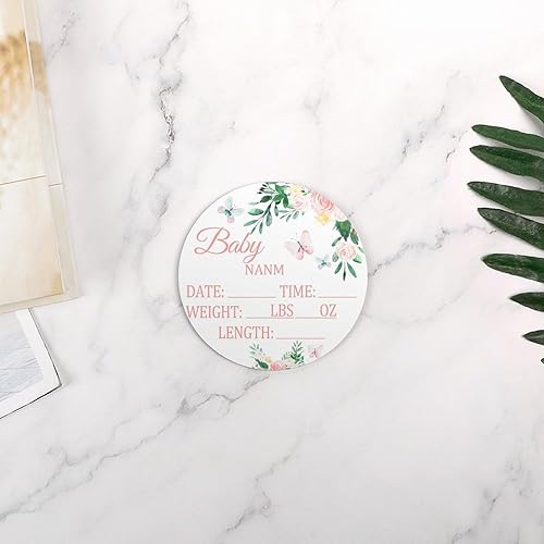 Miniatura 7 de Letrero de anuncio personalizado para recién nacido, letrero de anuncio de nombre de bebé para hospital, regalos de baby shower, para niñas recién