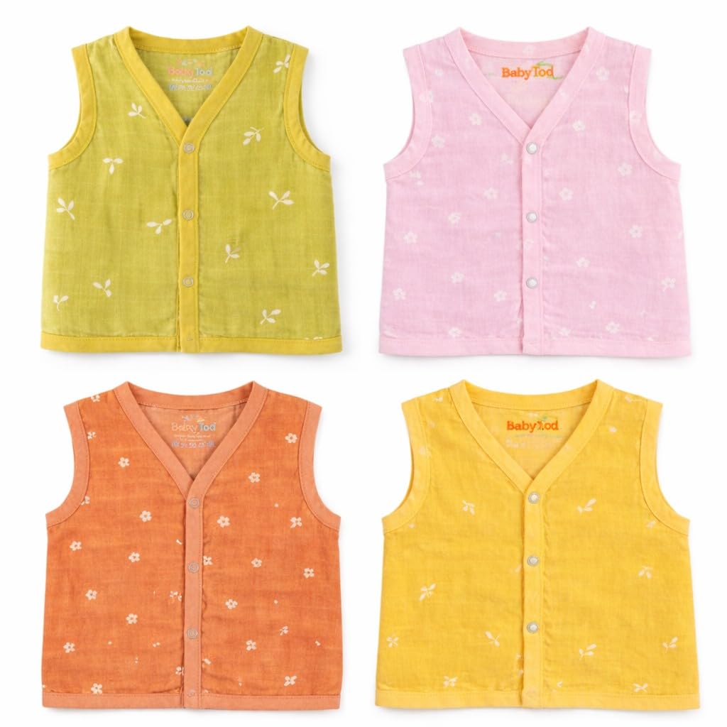 BabyTod GOTS Certified Muslin Cotton Baby Jhabla Suit (Assorted Designs), Ultra Soft & Breathable Newborn Clothing Set, Li... - Review, Price and Buying Guide