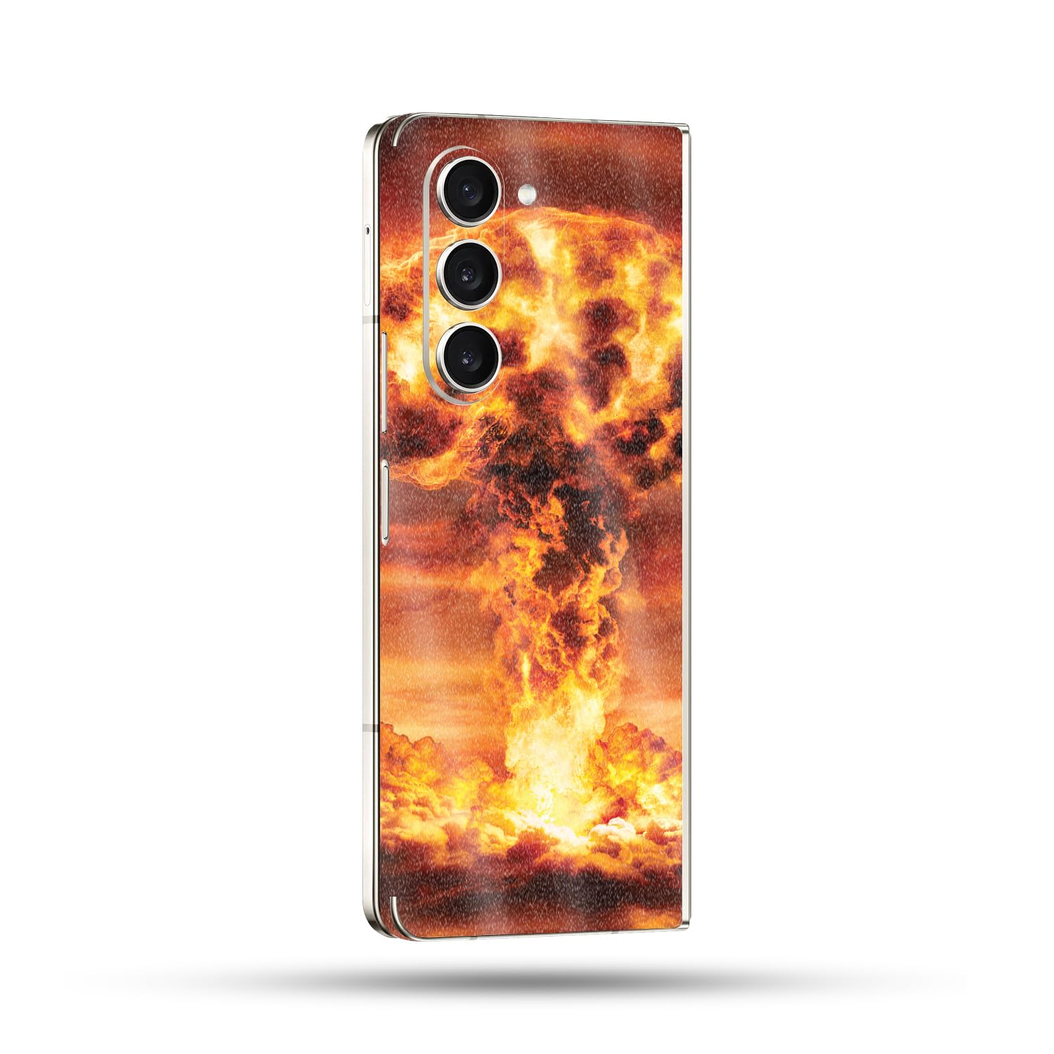 MightySkins Glossy Glitter Skin Compatible With Samsung Galaxy Z Fold 5 Full Wrap - Fallout | Protective, Durable High-Gloss Glitter Finish | Easy to Apply, Remove, and Change Styles | Made in The USA