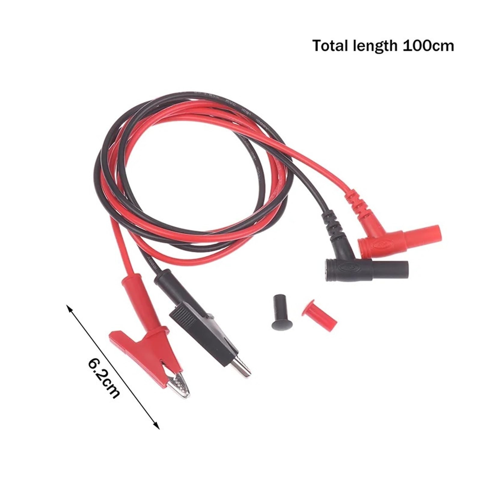 20A 90cm Banana to Crocodile Clip Test Lead Dual Probe for Multímetro