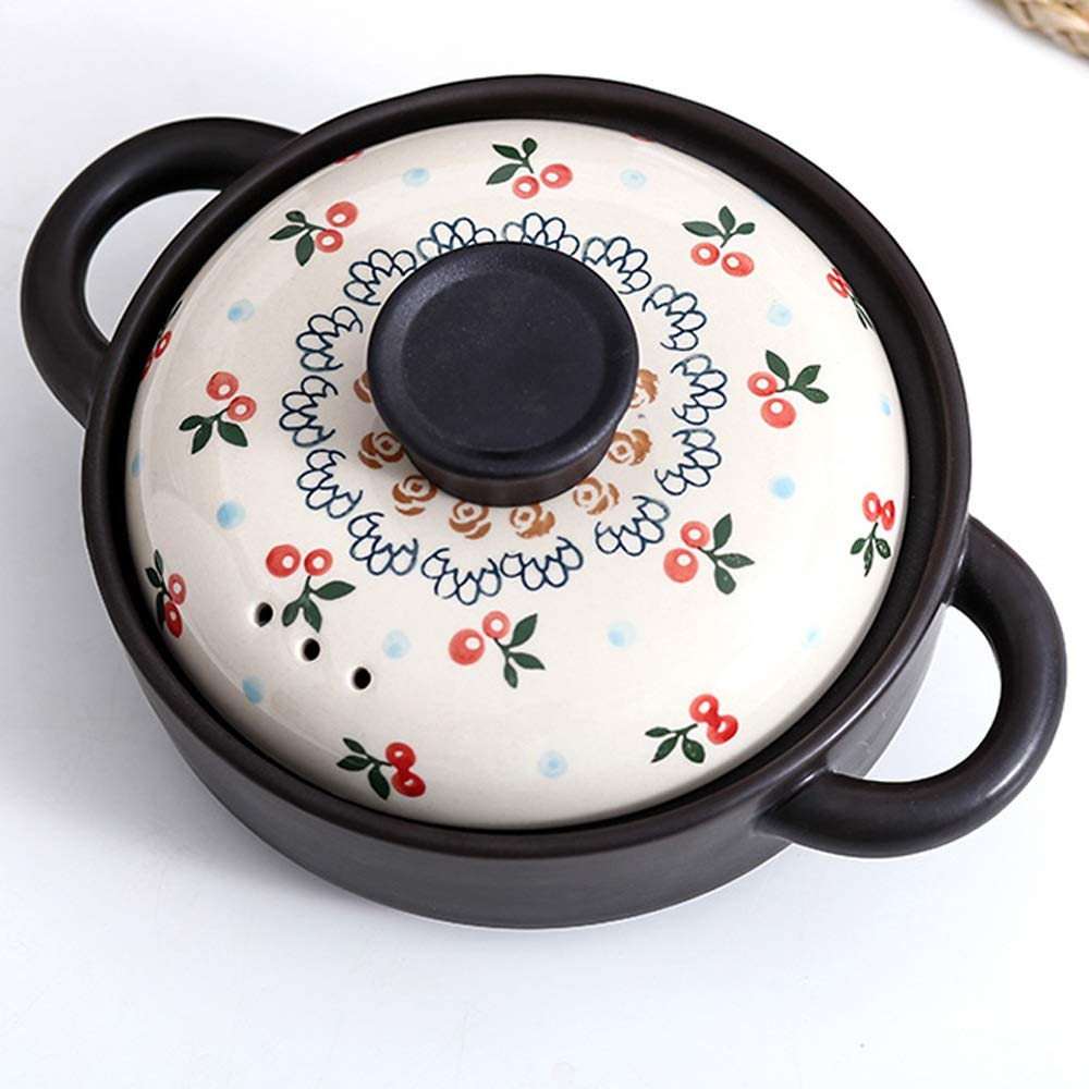 Pot de Cuisson au gaz ménager Casserole Soupe Casserole Small Ceramic Crock Temperature Flame Stockpot Stockpot (Size : 6.0l)