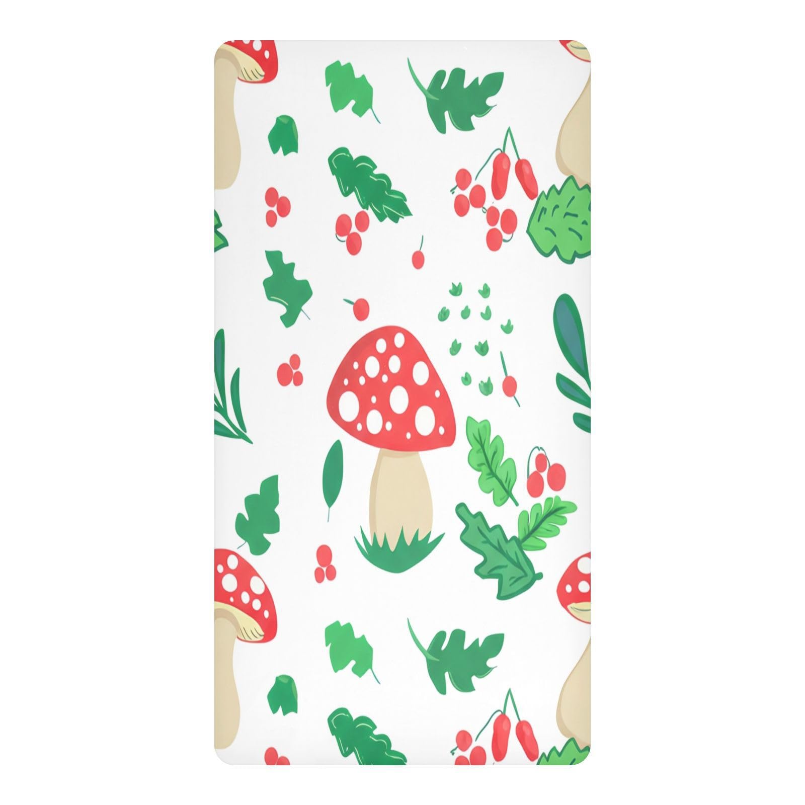 JiangGgen Mushrooms Baby Crib Sheet Soft Breathable Playard Sheet-S