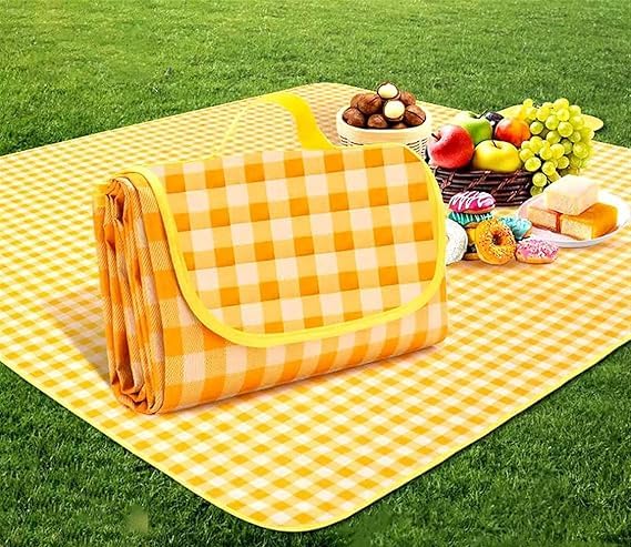 Picnic Mat Waterproof Beach mat Picnic Blanket Rectangular Plastic Mat for Floor Large Essential Camping Accessories for Outdoor Sandproof Foldable Portable Mixed Colour 100 x 150 cm