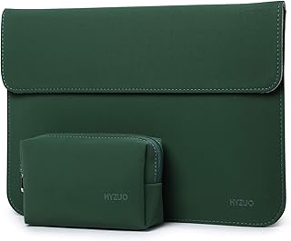 HYZUO 13-13,5 Inch Laptop Hoes Sleeve Laptophoes Laptoptas Compatibel met 13,5 Surface Laptop 4 3/ Oud MacBook Air 13/ MacBook Pro 13 2012-2015/ HP ENVY 13/ HP Spectre x360 13, Middernacht Groen-H