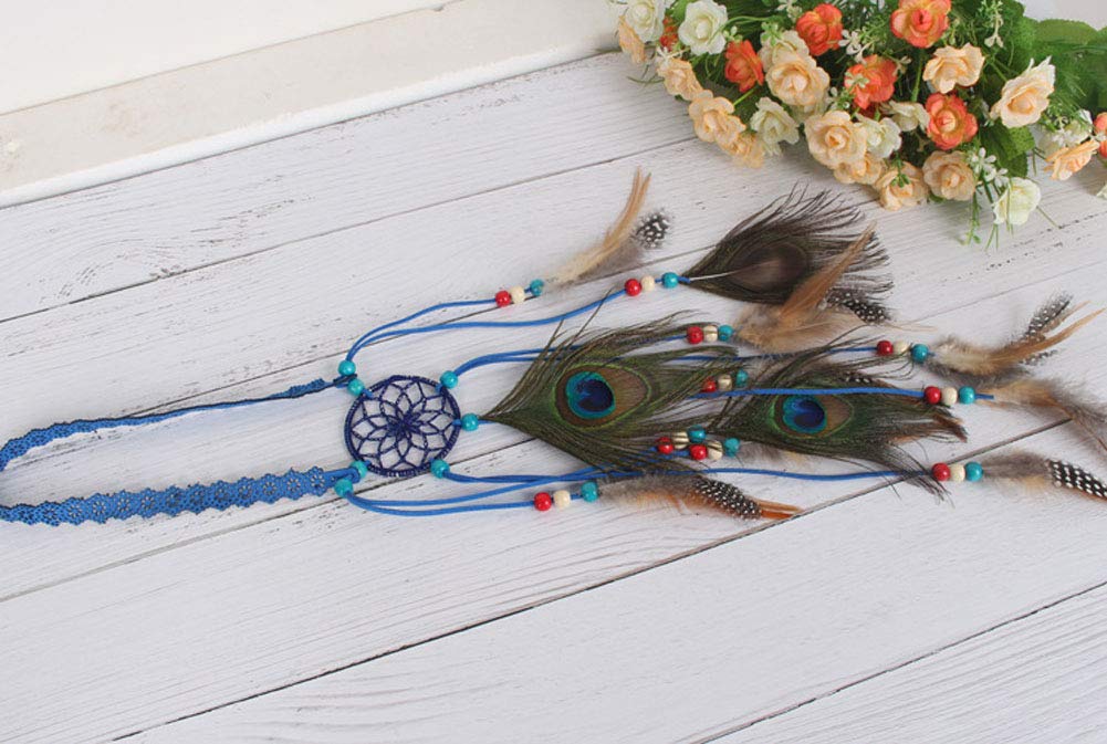 Hoofdband Bohemien, haarbanden veren Indianen hoofdtooi