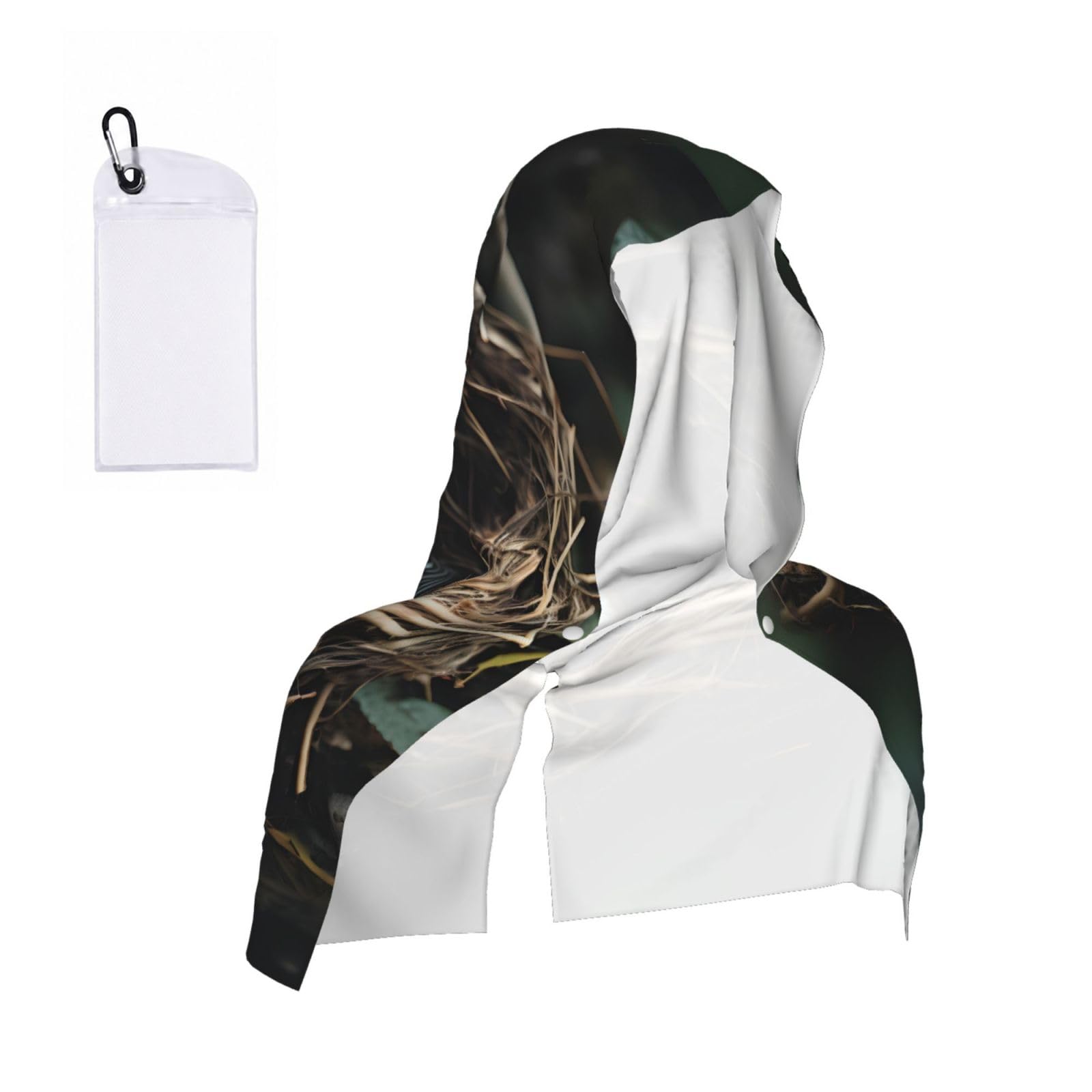 CNTDBU Little bird nest Cooling Towel Hooded-Instant Chill Neck Cover for Sports, UV Cooling Rag for Running Gym