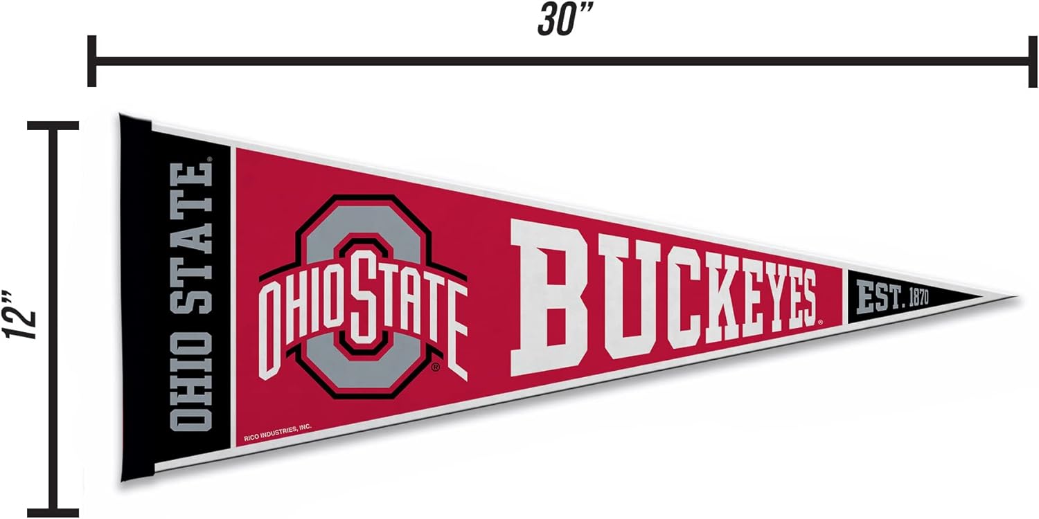 Rico Industries NCAA Exclusive 12" x 30" Felt Wall Décor Pennant - Great for Home/Bed Room/Man Cave Décor - Image 5