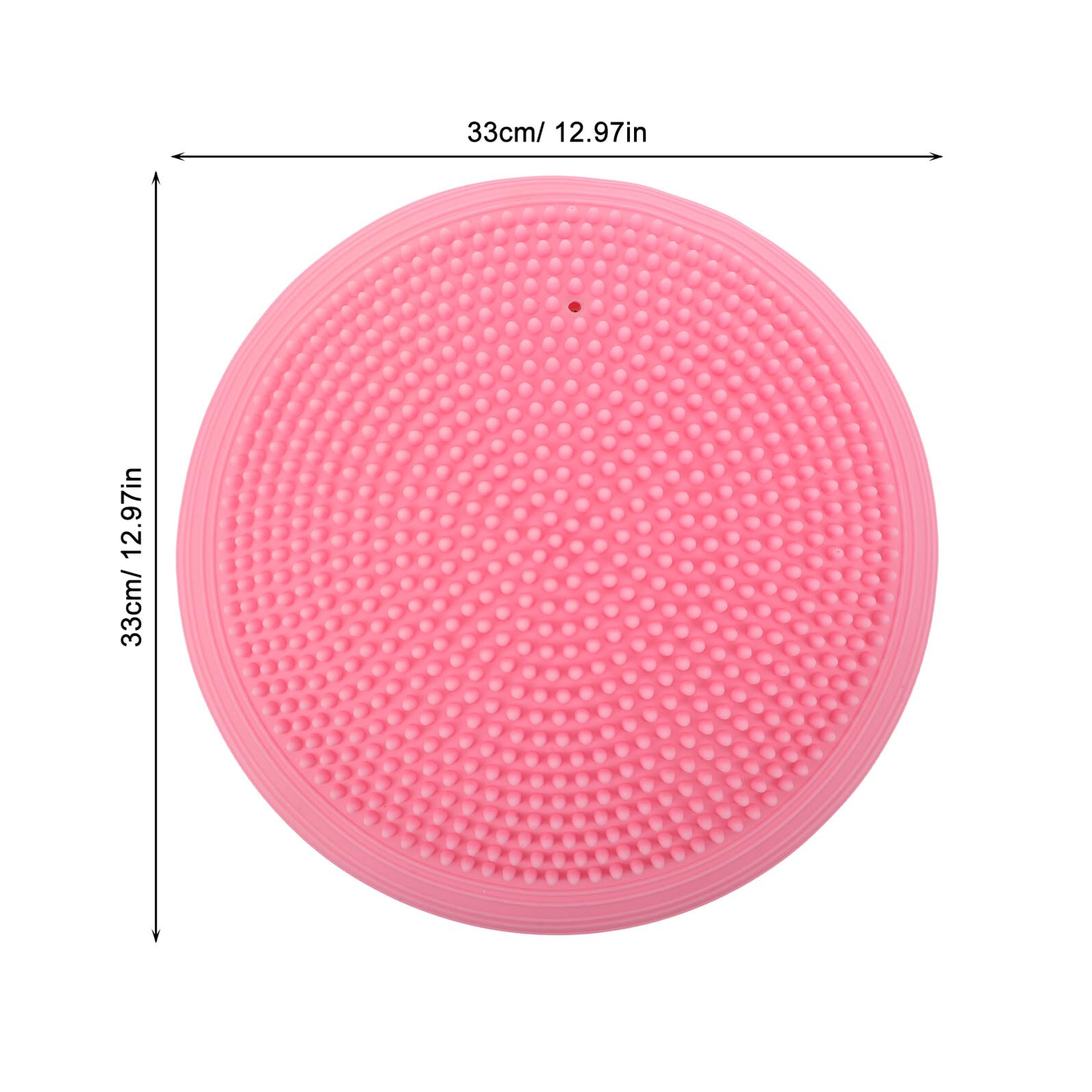 Colchoneta de Yoga Rosa Redonda de Pvc Superficie de Masaje Antideslizante para Pilates y Rutinas de Fitness, Ligera y Compacta para Hombres y Mujeres