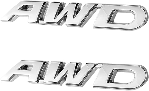 Vista 7 de OnlyYou.X AWD Emblema 3D Logo AWD calcomanía gruesa para camioneta y automóvil, 2 piezas de metal negro