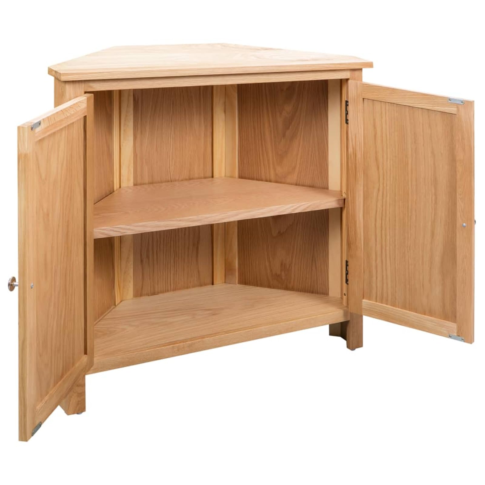 Eckschrank, Sideboard, Kommode, Küchenschrank, Flurmöbeln, Kaffeeschrank, Wohnzimmermöbel, 80 x 33,5 x 78 cm Massivholz Eiche