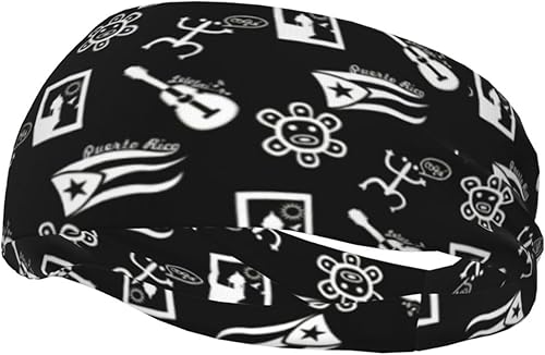 Diademas de entrenamiento con la bandera de Puerto Rico para mujeres y hombres, bandera, entrenamiento, deportes, yoga, correr, trotar