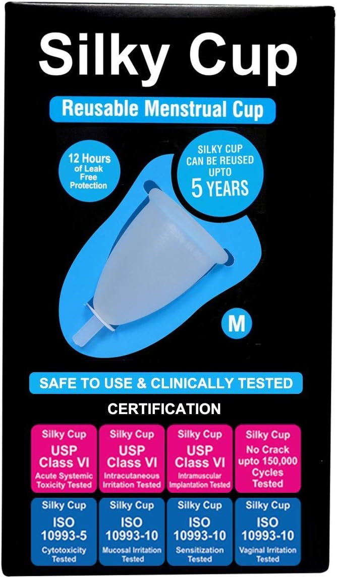 Silky Cup Reusable Menstrual Cup for Women - Medium (Upto 30 Years)