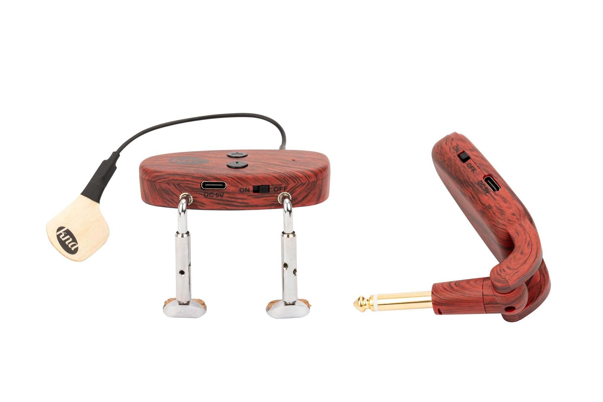 KNA MP-Wi Wireless Mandolin Pickup - Easy-Install, Natural Sound, Volume Control, Rechargeable, Low Latency, Ideal for Live Performance and Recording, Country, Bluegrass, Rock, Pop