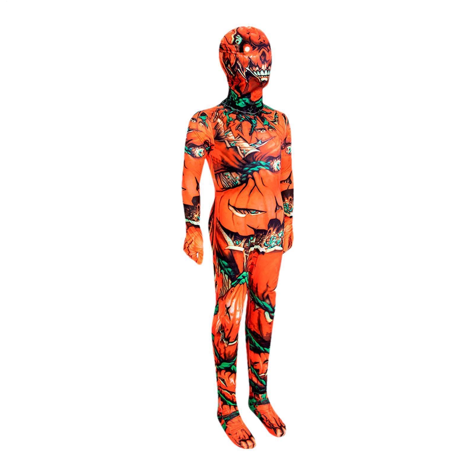 Kostium dyni z horrorem, dynia, odgrywanie ról, kombinezon | Dziecięcy strój na Halloween, karnawał, występy sceniczne, występy pokazowe, imprezy szkolne, wydarzenia, teatr