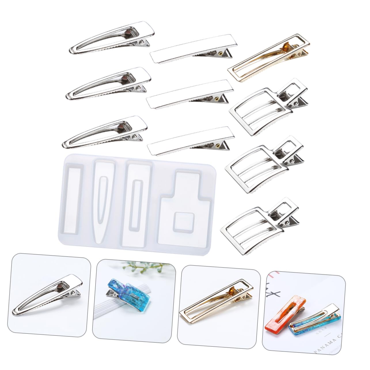 STOBOK 3sets Stampo Per Fermagli Per Silicone Di Stampo Per Creazioni Fatte Mano Mold Per Epoxy e Fai Da Te Per Accessori Per Regali Creativi e Hobby Di Artigianato