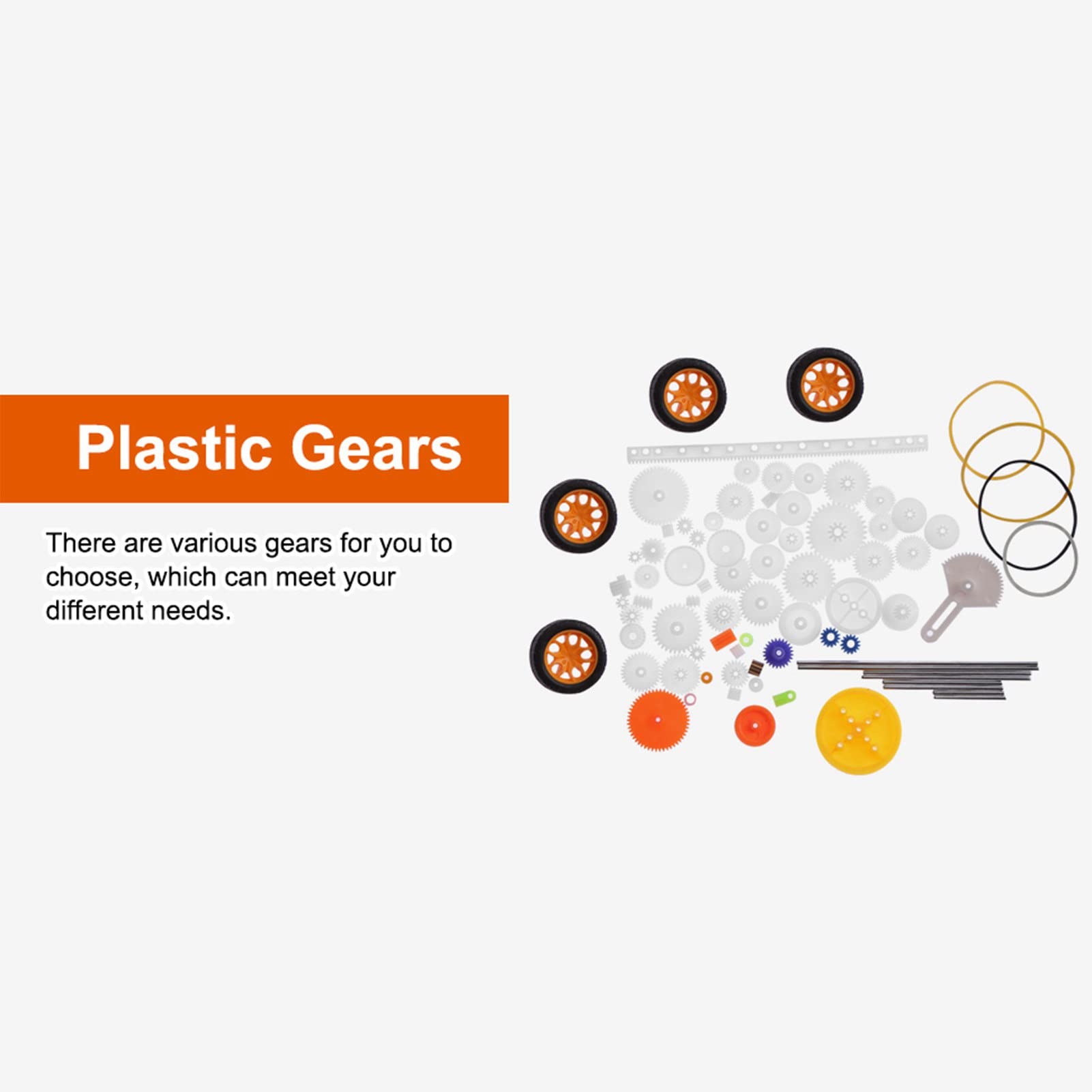 78pcs Plastic Gears Kit for DIY Set Accessories, Wearable Plastic Gears Various Gears for Different Needs Small Parts