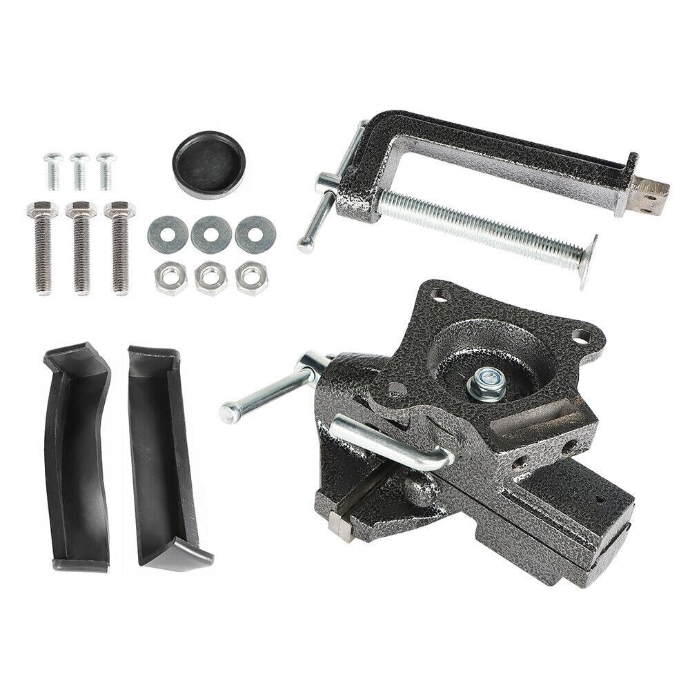 For 3.3 Inch Bench Vise Home Universal Quick Adjustment with Swivel Base US