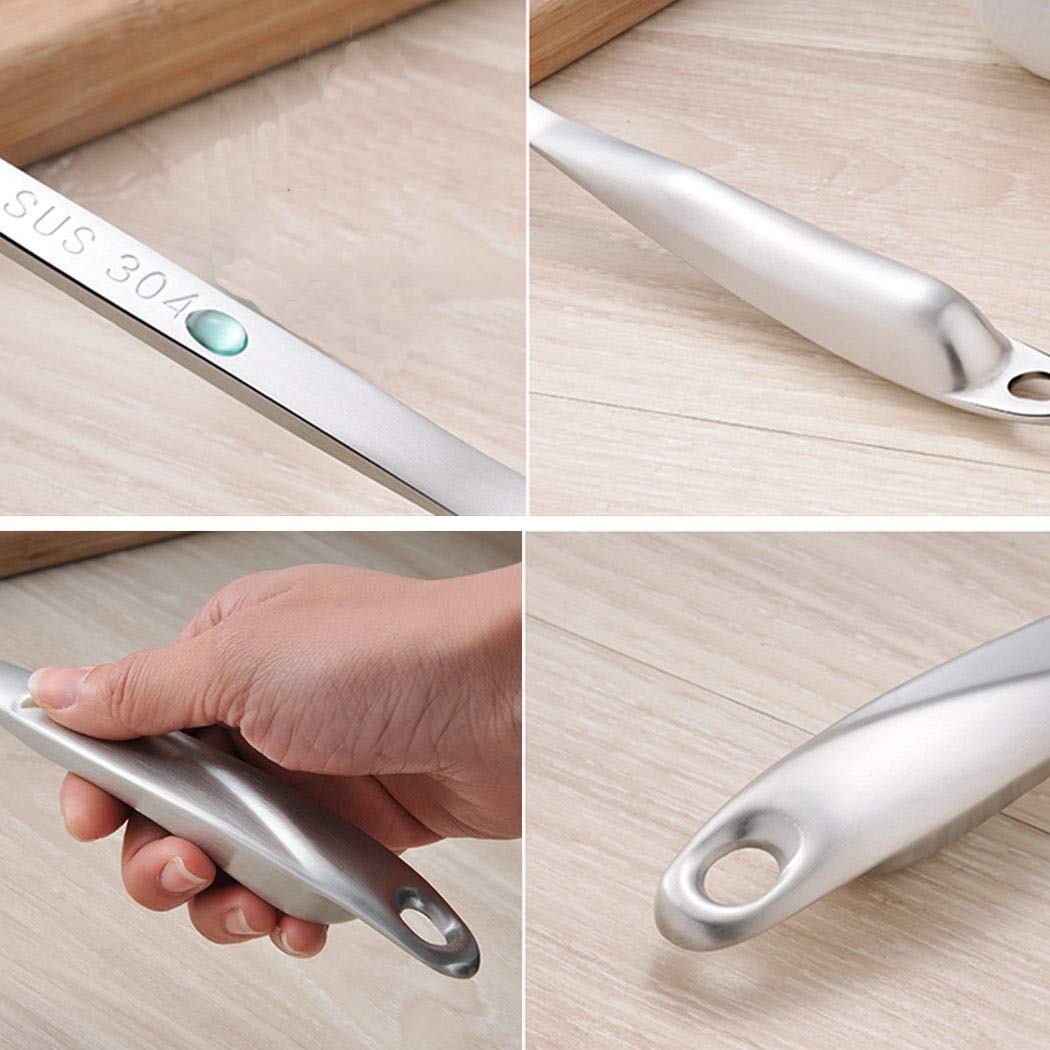 Set 6 Utensili Cucina Acciaio Inox - Cucchiai, Spatola, Mestolo Per Zuppa E Pasta - Foto 12