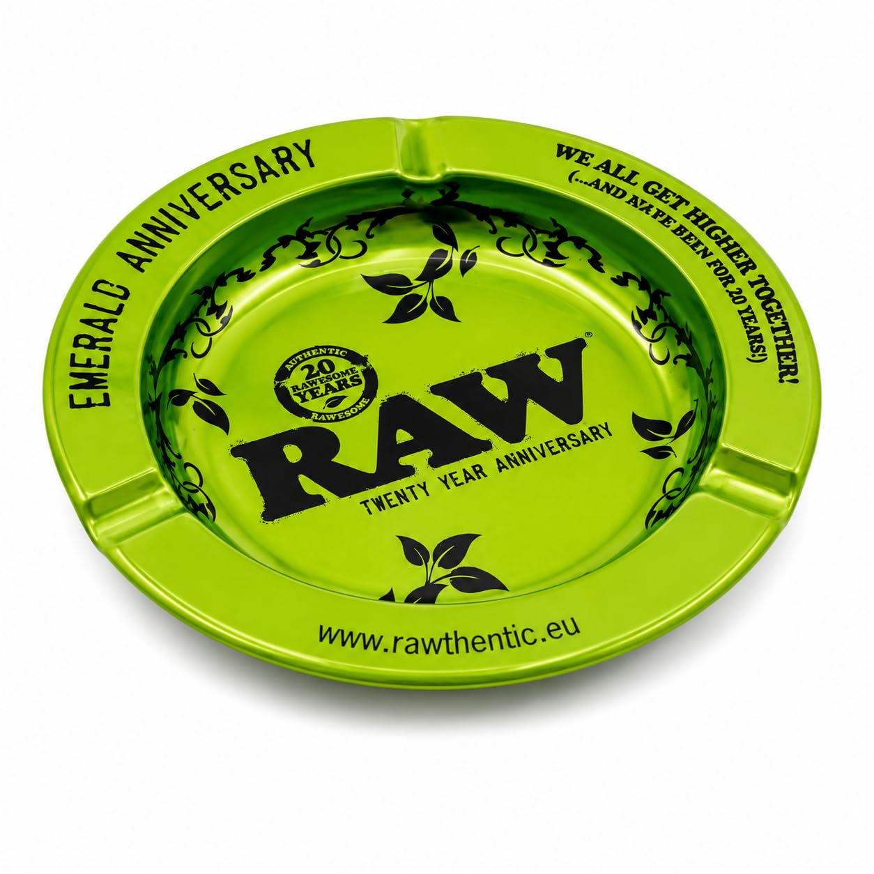 OutonTrip RAW Emerald 20th Anniversary Round Metal Ash Tray | Limited Edition | Premium Metal Ashtray-image-23