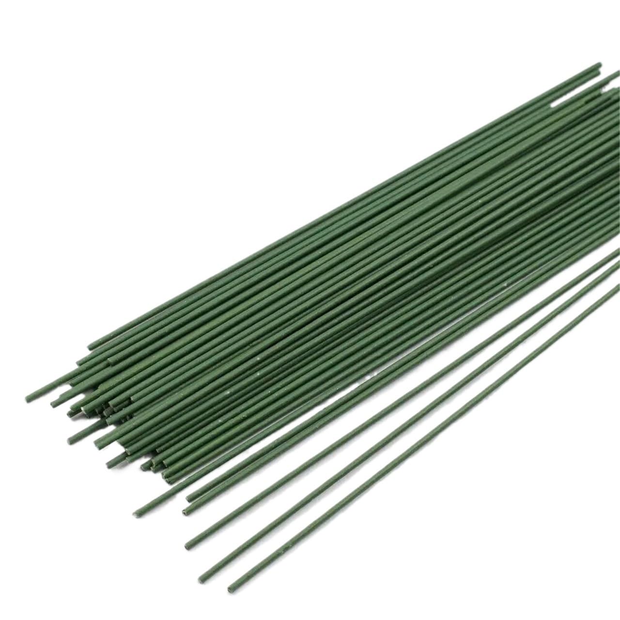Zhsoao Green 40Cm 200Pcs Realistic Looking Artificial Flower Stems For Diy Craft Bouquet Making