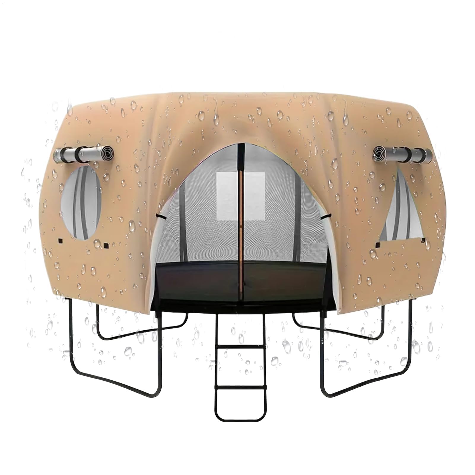 Toldo para cama elástica resistente a la intemperie y rayos UV para zona de juegos