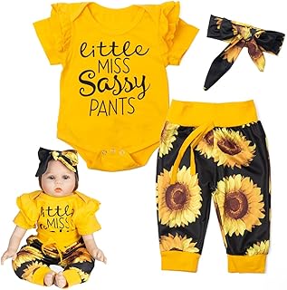 22 Inch Reborn Baby Dolls Clothes Accessories Yellow Leopard Outfits 3 pcs for 22-24 Inch Reborn Toddler Dolls Newborn Dolls Clothes