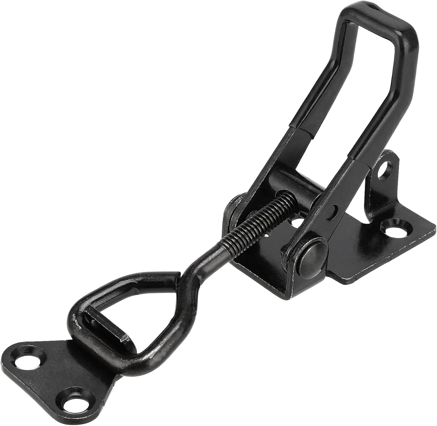 4 Pack Black Toggle Latch Clamp, 4002 Style Pull Action Latch Toggle Clamp, Quick Release Toggle Latch with Lock Hole, Adjustable Toggle Clamp for Trunk Jig Door Toolbox