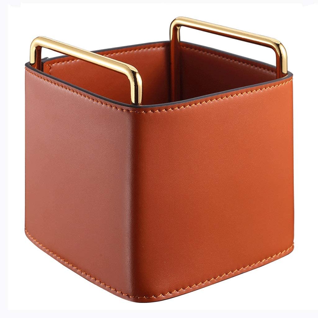Portamatite Portapenne in Pelle, portamatite Multifunzione Durevole con Impugnatura Portatile, Porta pennelli per Trucco con Design a Bocca Larga Portapenne