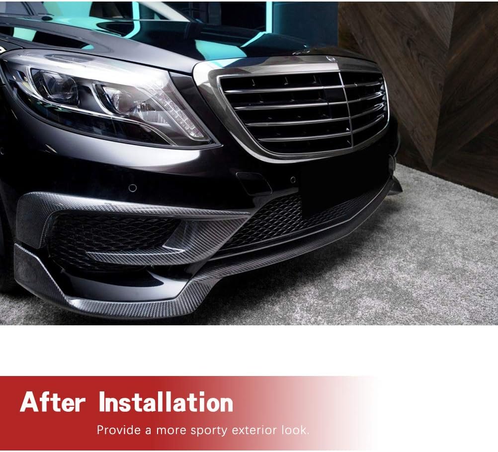 Carbon Fiber Front Bumper Air Intake add-on Parts fits for Mercedes Benz S-Class W222 S63 AMG 2014-2017 Front Bumper with Air Intakes Fog Light Trim Front Bumper Spoiler Factory Outlet