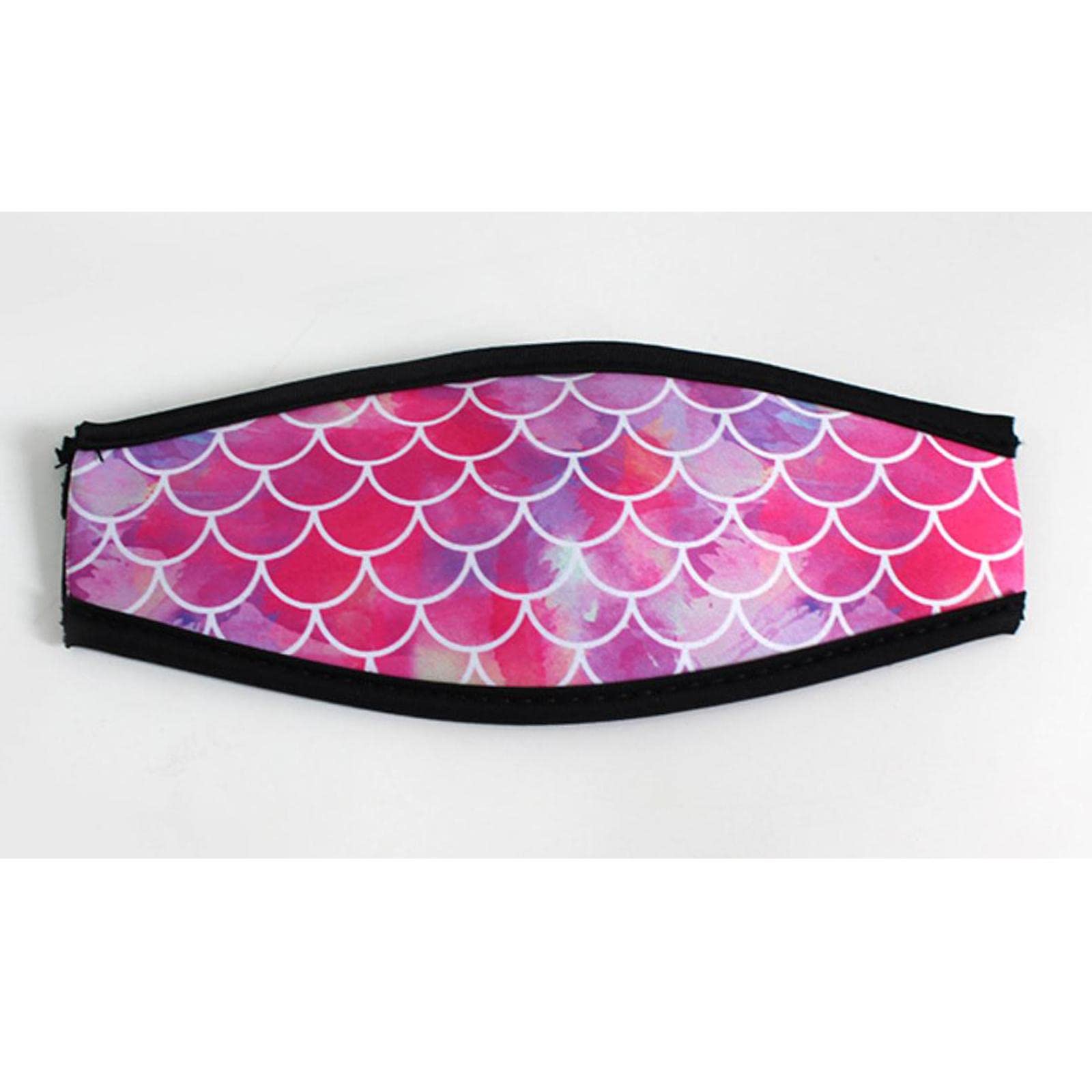 F Fityle per Immersioni Subacquee in Neoprene per Immersione E Snorkeling Proteggi Cinghie per Maschera a Fascia per Capelli Lunghi, Motivo a conchiglia rosa