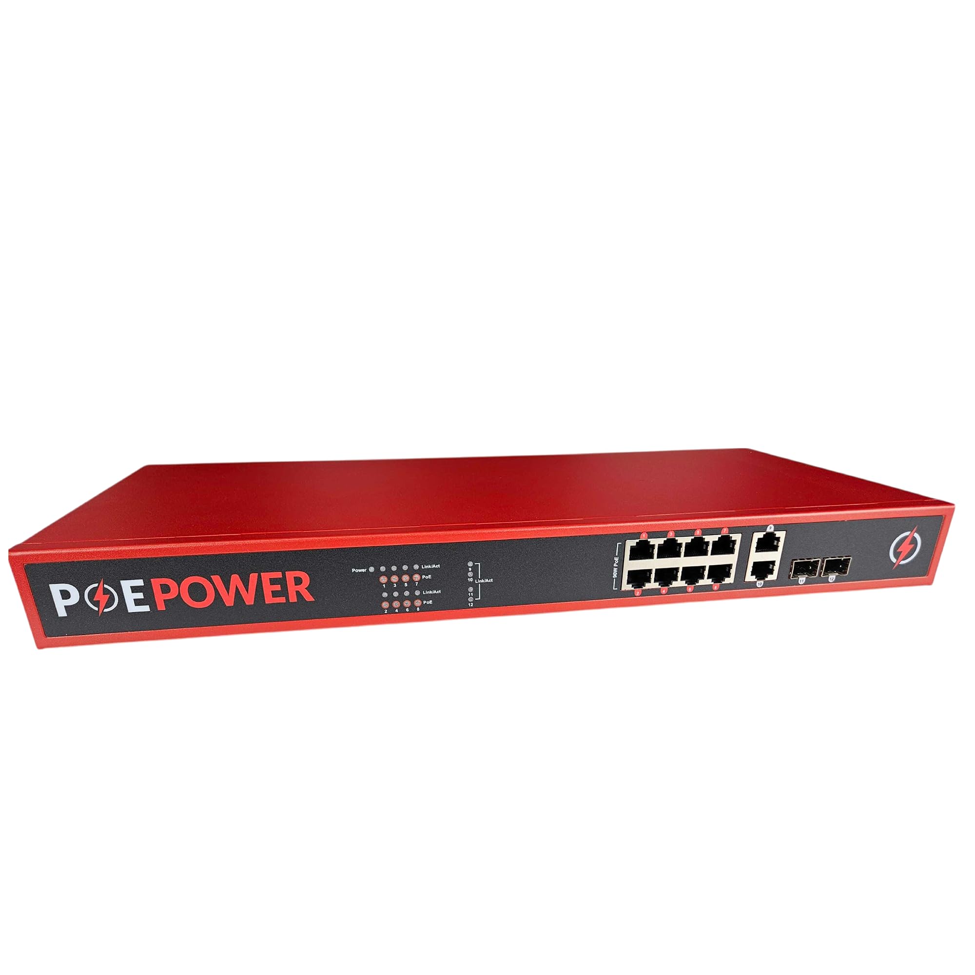 POEPower 8 Port Unmanaged 802.3bt POE++ Extreme Power Gigabit POE Switch, Full 90 Watts on Each Port, 770 Total Watts Budget, 4 Additional Ethernet &