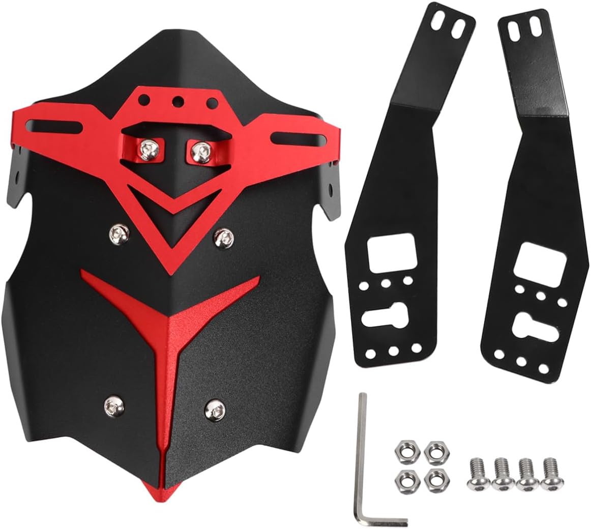Cabilock Motorcycle Rear Mudguard Aluminum Alloy Fender Red Water Guard Durable Off-Road Motorcycle Accessory Compatible with Dirt Bikes